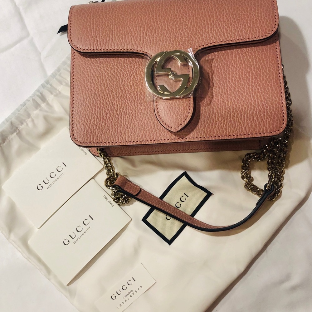 Gucci Dollar Calf Soft Pink Handbag 510304